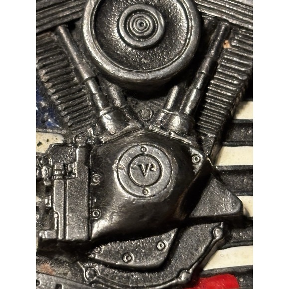 Harley Davidson Belt Buckle American Flag Engine‎ Made with Pride USA H401 - Picture 13 of 13